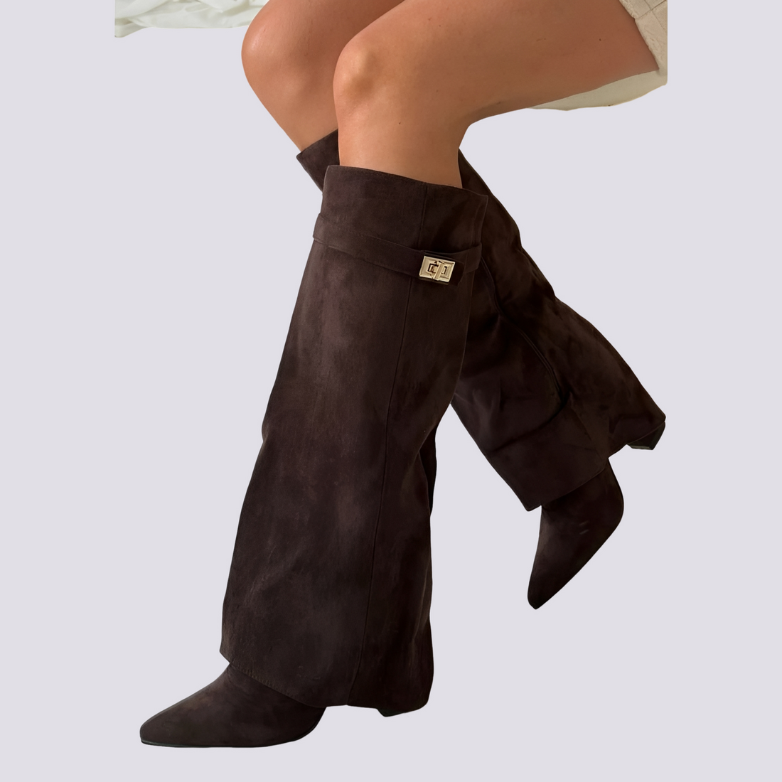 Blair - Stylowe wysokie buty z klapką