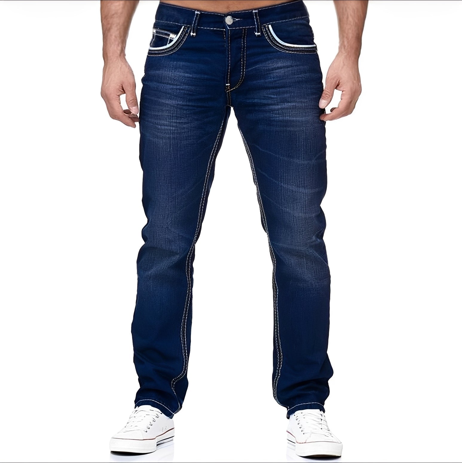 Andy - Stylowe jeansy w stylu używanym dla mężczyzn