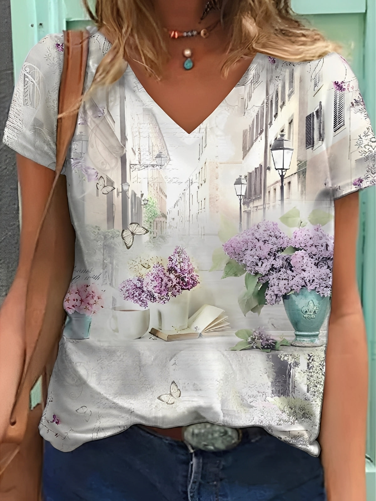 Niki - Stylowy top z kwiatowym wzorem dla kobiet