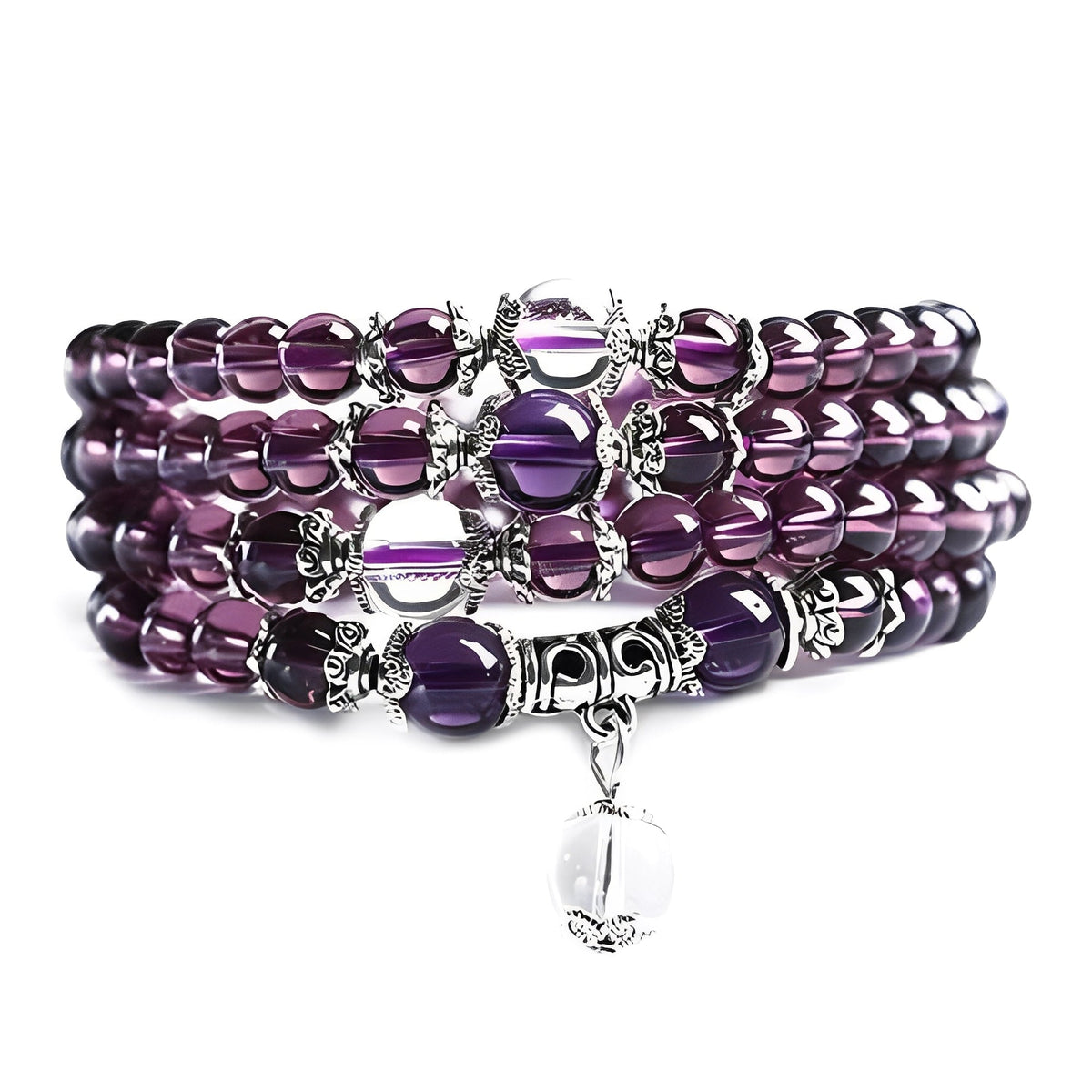 Mia – Pulsera i kolczyk duchowy z ametystem