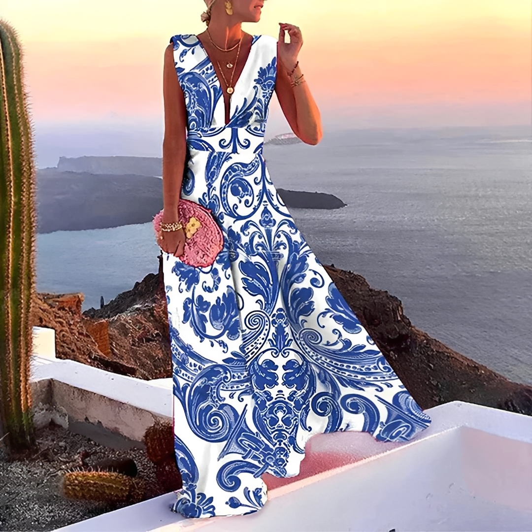 Lilyana - Stylowa Sukienka Maxi Bez Rękawów