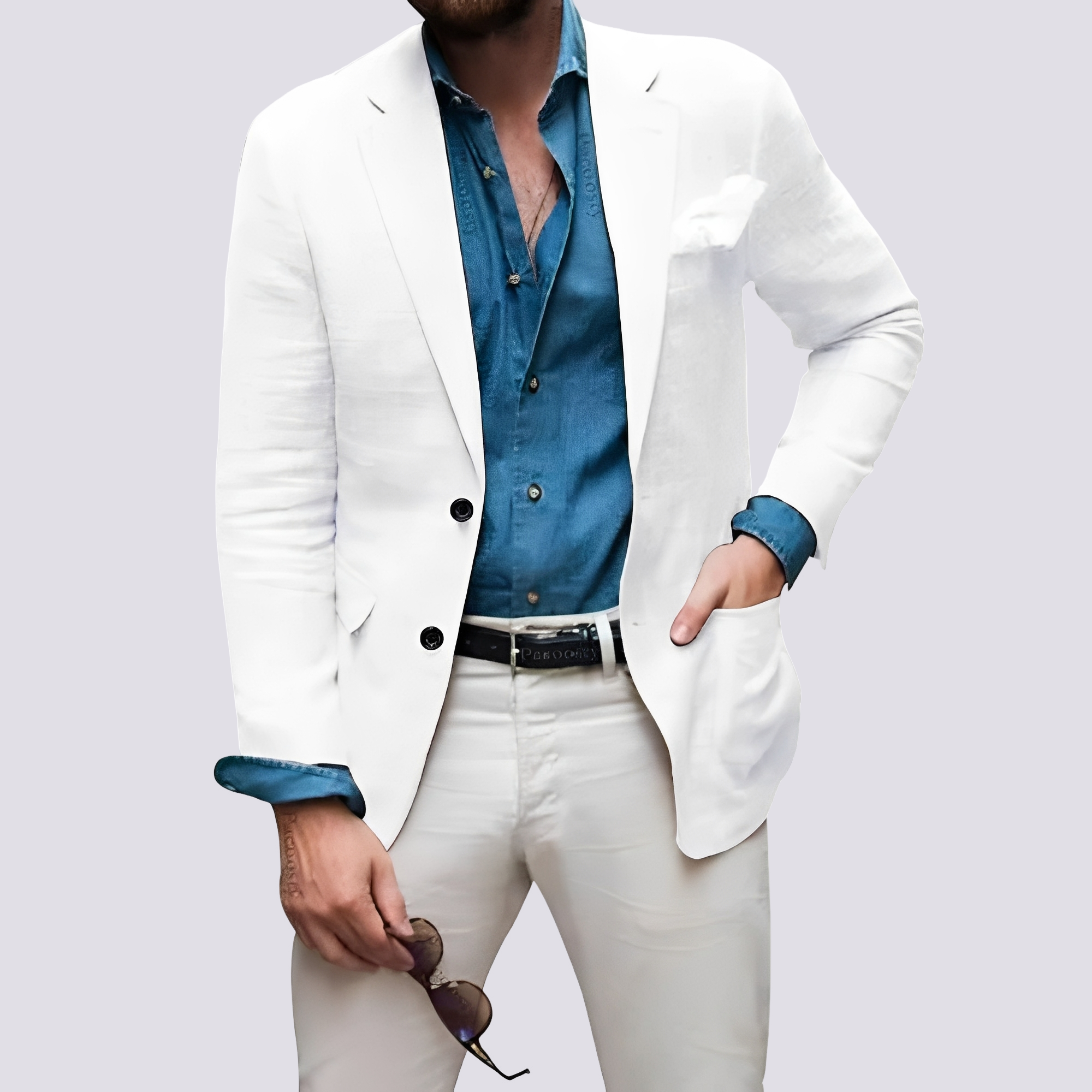 Glenn - Elegancka marynarka męska z guzikami