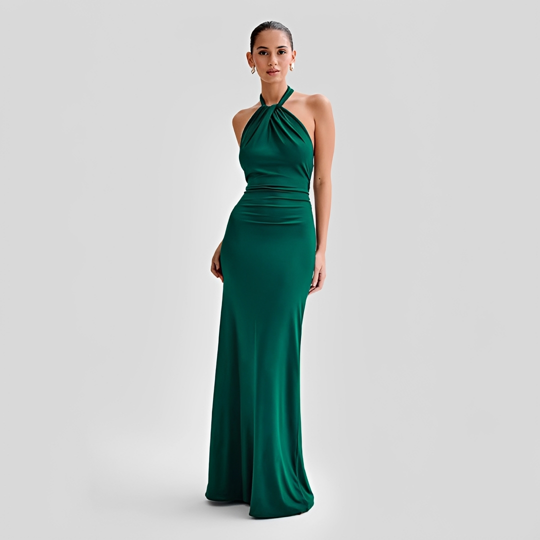Mabel - Stylowa Sukienka Maxi z Odkrytymi Plecami