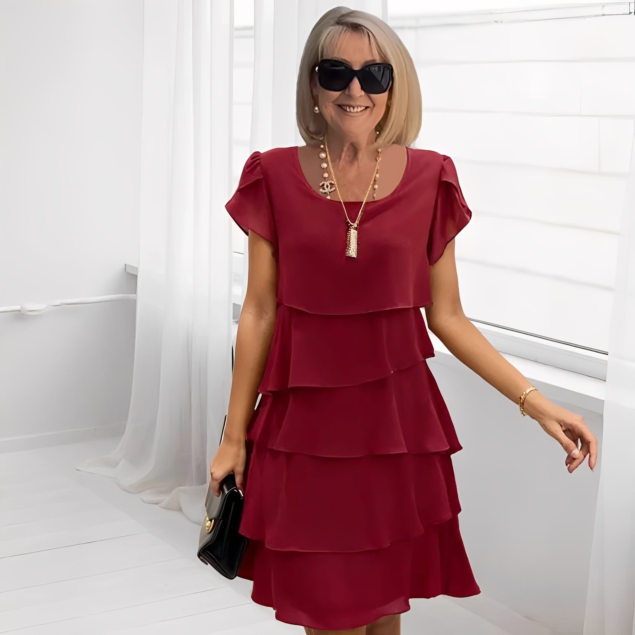 Claudia - Elegancka sukienka z szyfonu dla kobiet