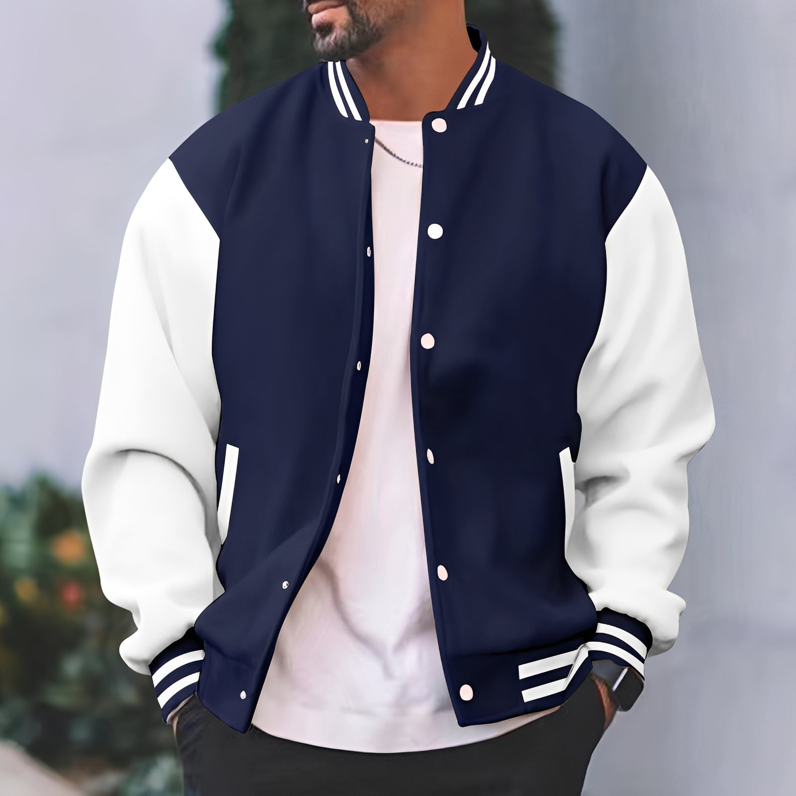 Greg - Stylowa, luźno dopasowana kurtka bomber dla mężczyzn