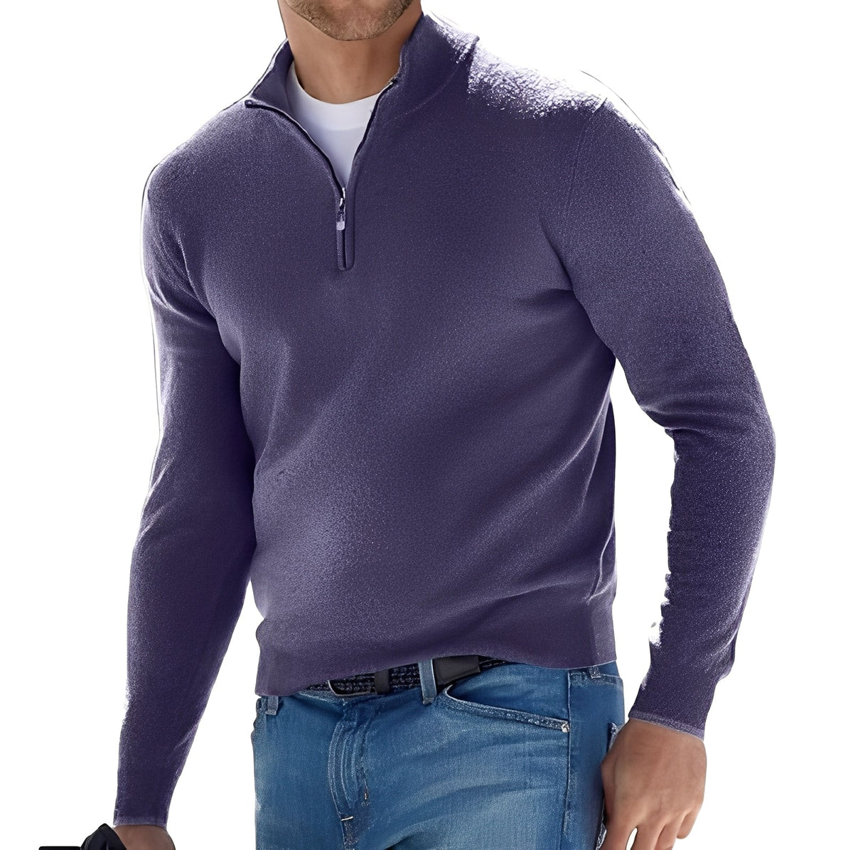 Ralph - Wygodny sweter z półzamkiem
