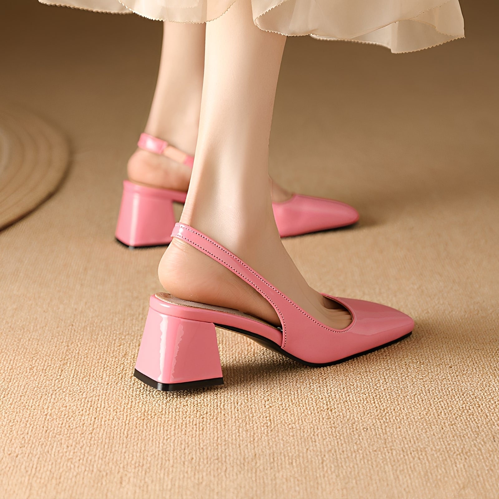 Kristen - Eleganckie buty na kwadratowym obcasie