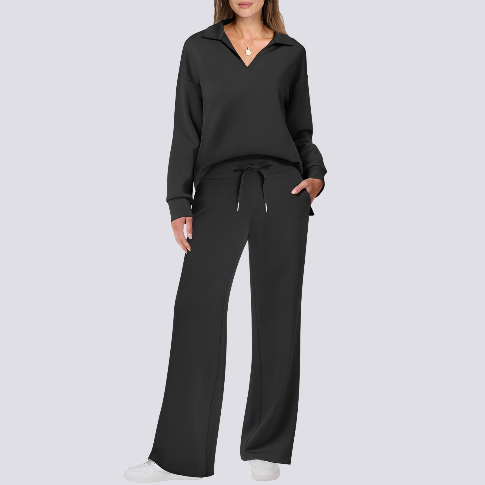 Tiana - Swobodny, wygodny zestaw loungewear dla kobiet