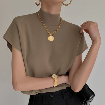 Rhea - Stylowy top z półgolfem