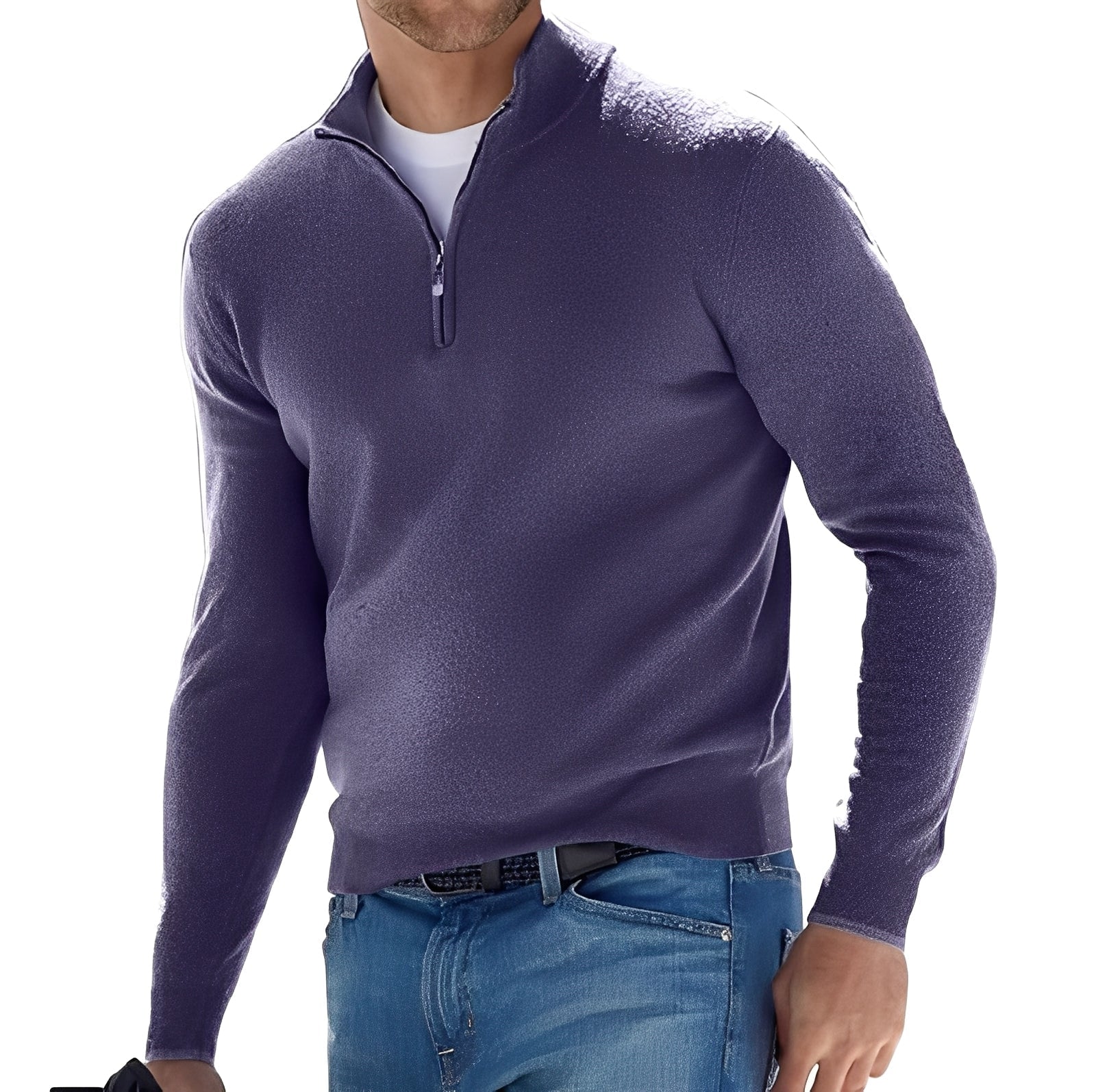 Ralph - Wygodny męski sweter z zamkiem