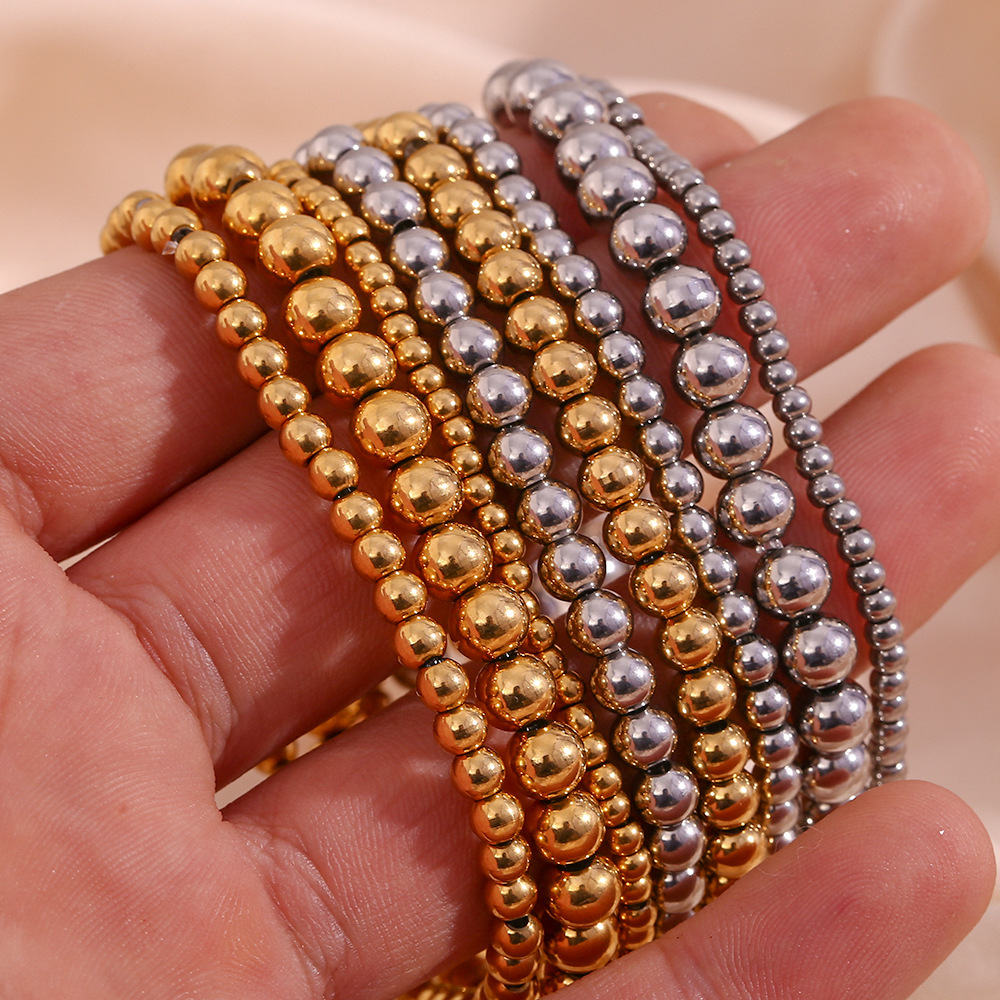 Crea - Pulsera mody apilowalna metaliczna złota (4mm)