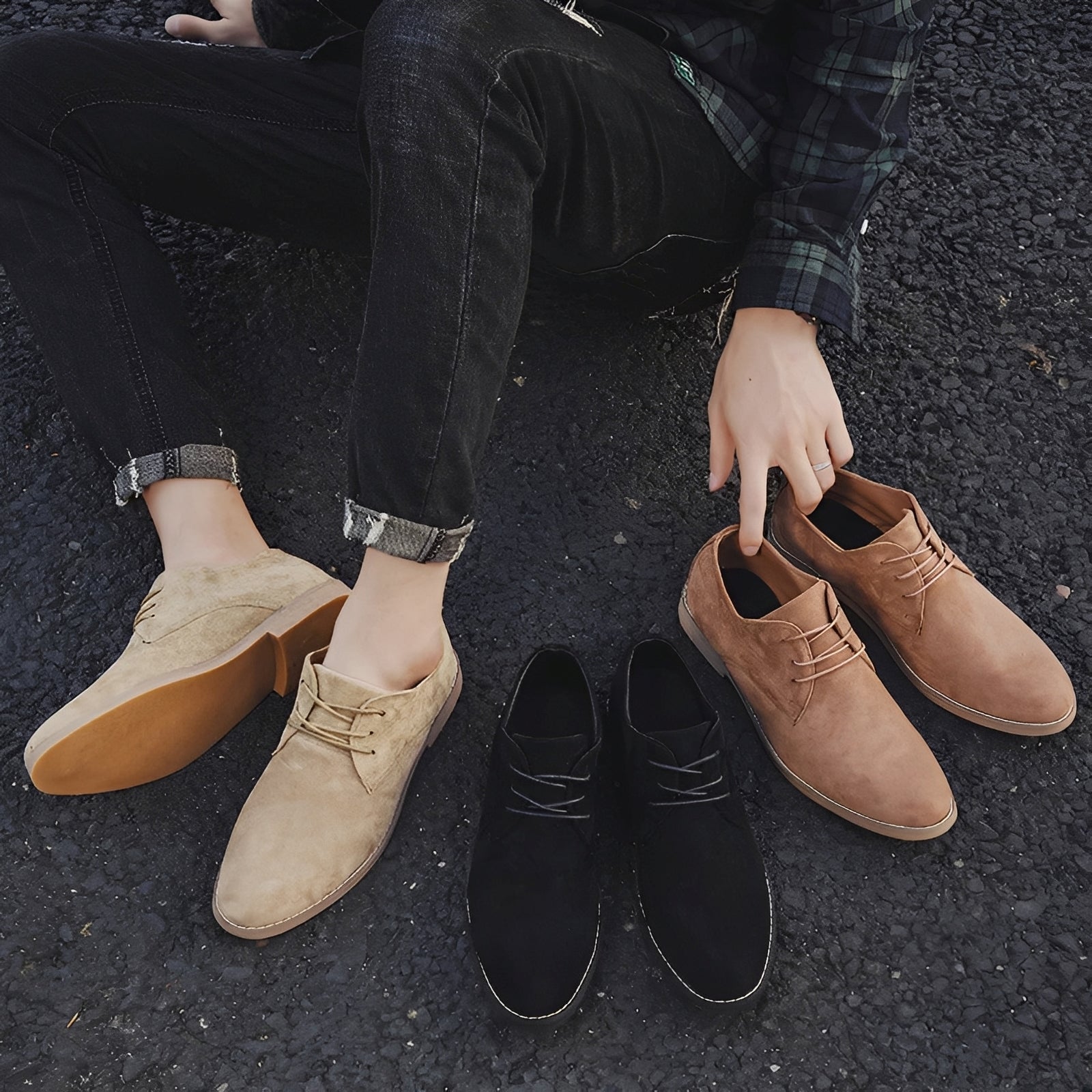 Dwayne - Męskie buty w stylu vintage