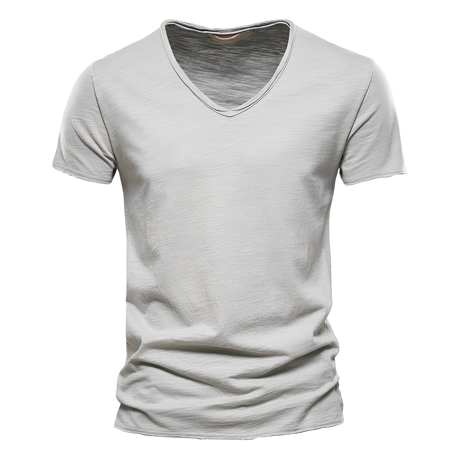 Norton - Wygodny T-shirt z Dekoltem w Serek