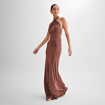 Mabel - Stylowa Sukienka Maxi z Odkrytymi Plecami