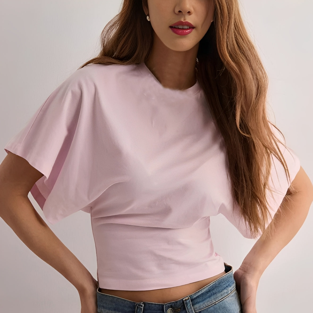 Maggy - Stylowy T-shirt z luźnymi rękawami