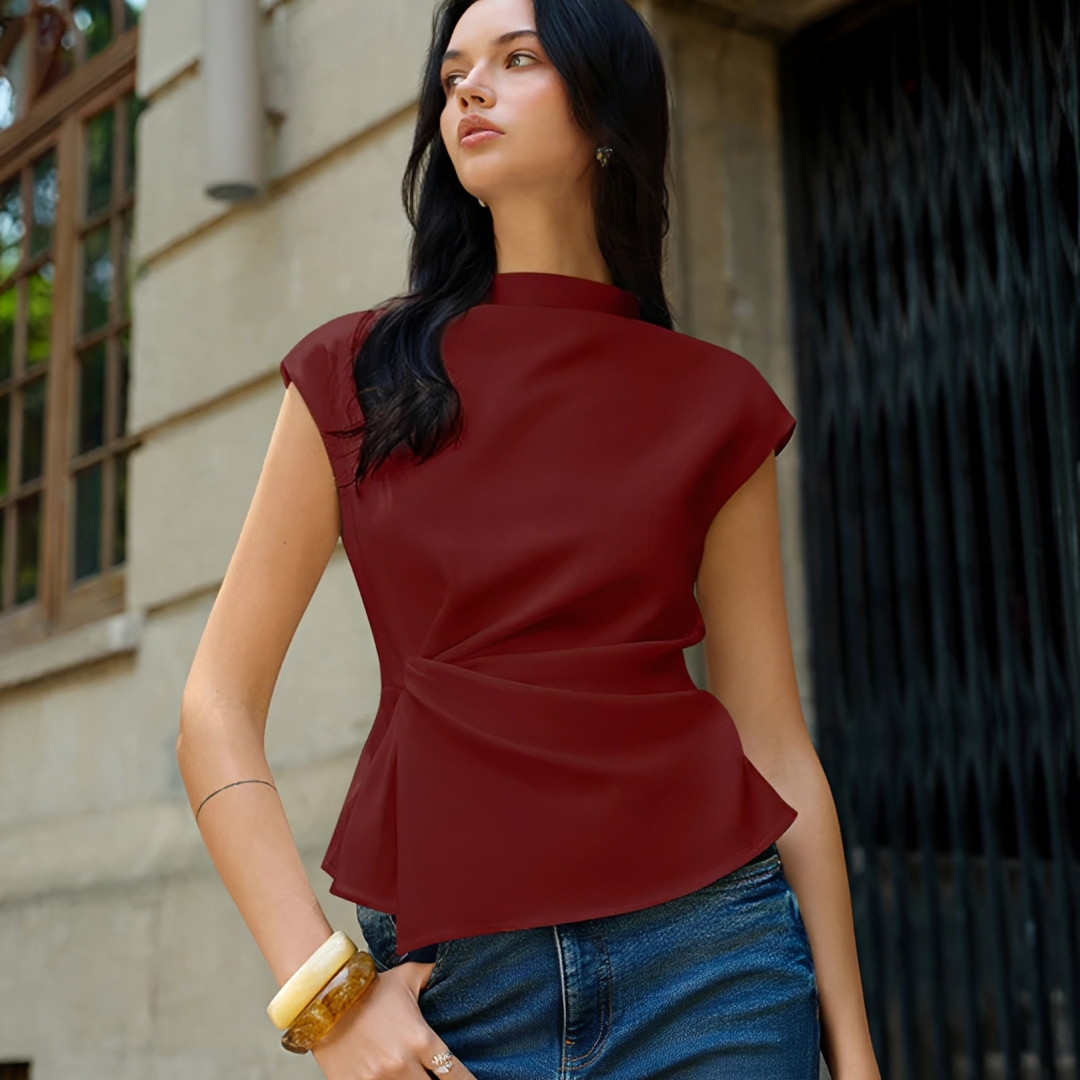 Nevaeh - Elegancki top bez rękawów