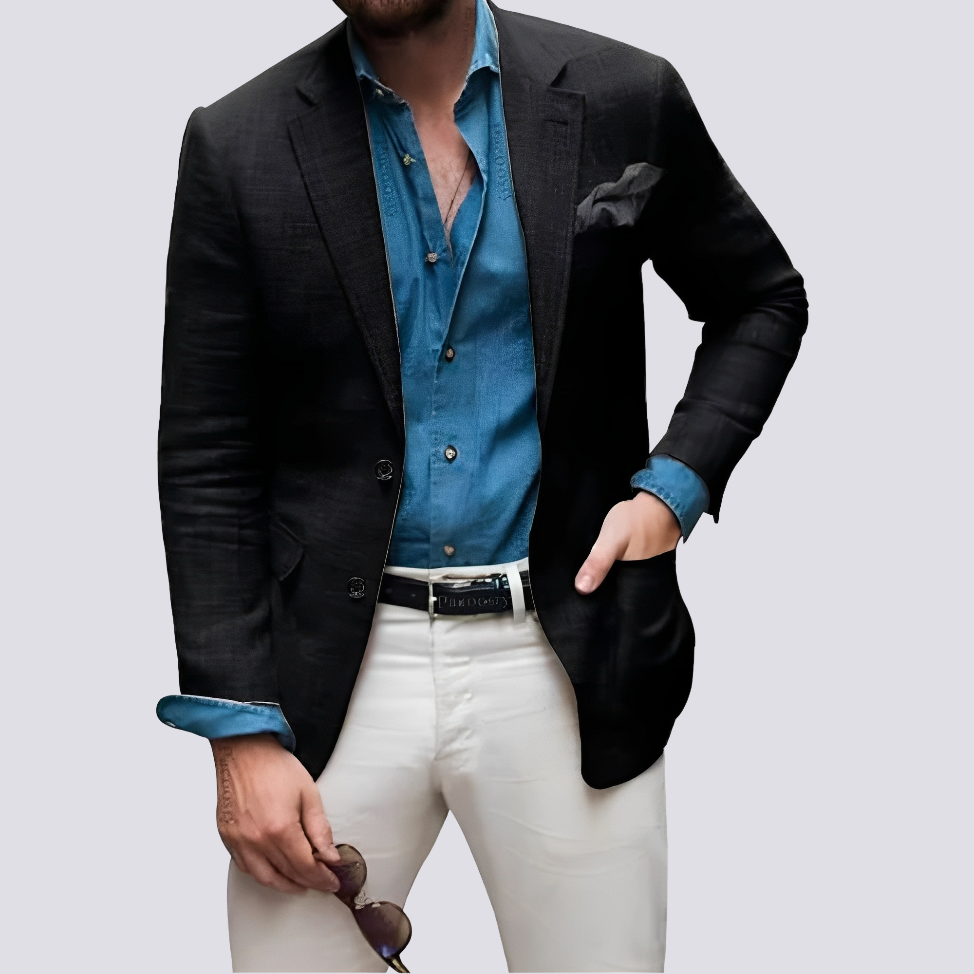 Glenn - Elegancka marynarka męska z guzikami