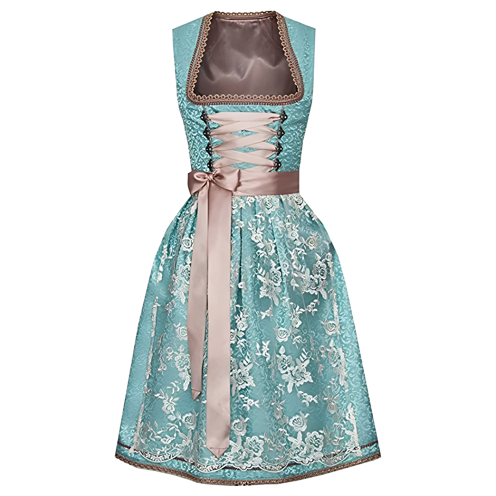 Zella - Stylowa sukienka dirndl z koronki