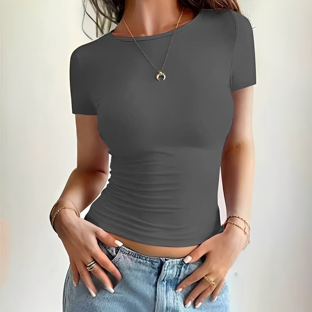 Becky - Codzienny Dopasowany T-Shirt