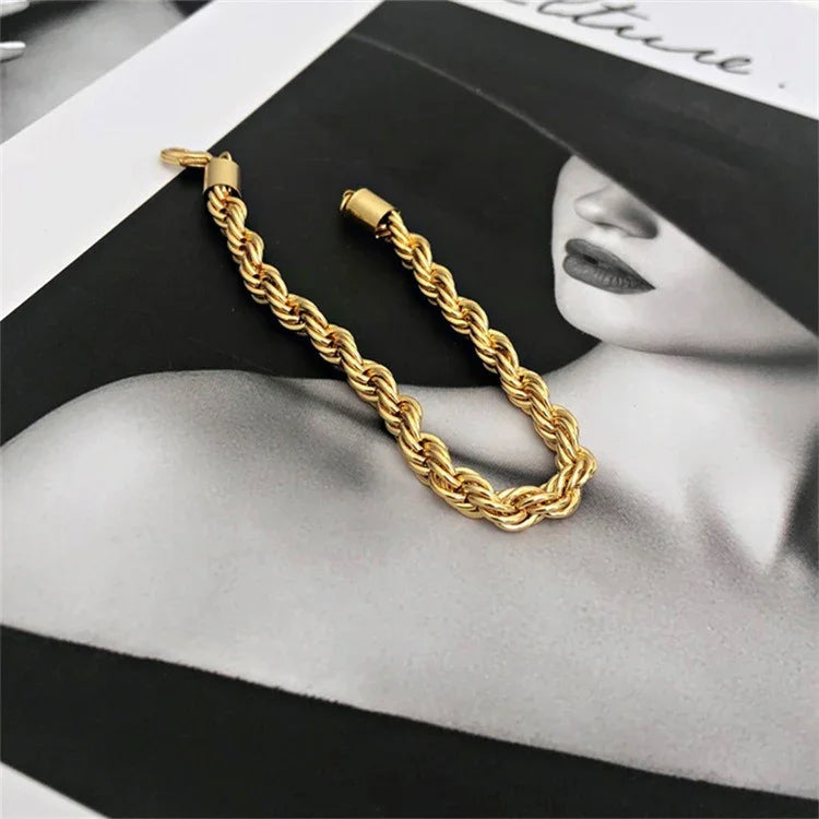 Gigi – Pulsera z łańcuchów złotych sznurków elegancka