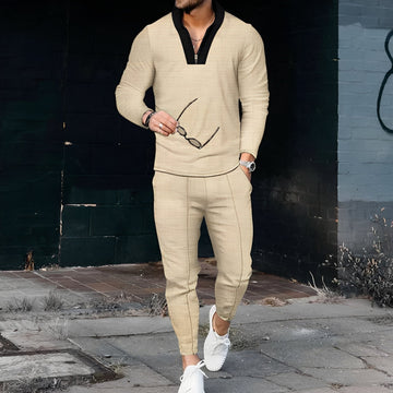 Andrew - Stylowy dres z wzorem waflowym dla mężczyzn