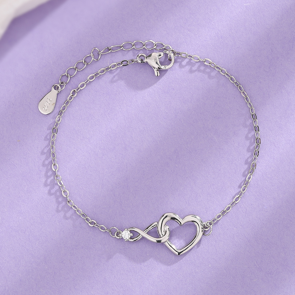 Pulsera Serce Nieskończoność - Pulsera delikatna z CZ