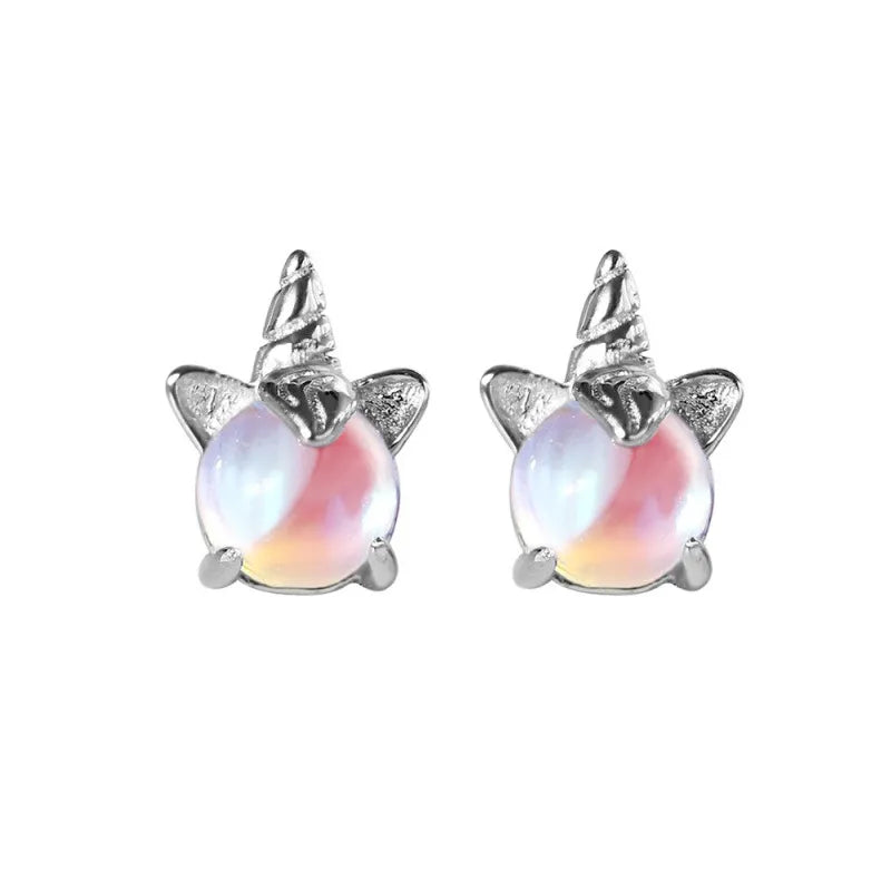 Pegah - Pendientes de piedra de unicornio platezanych