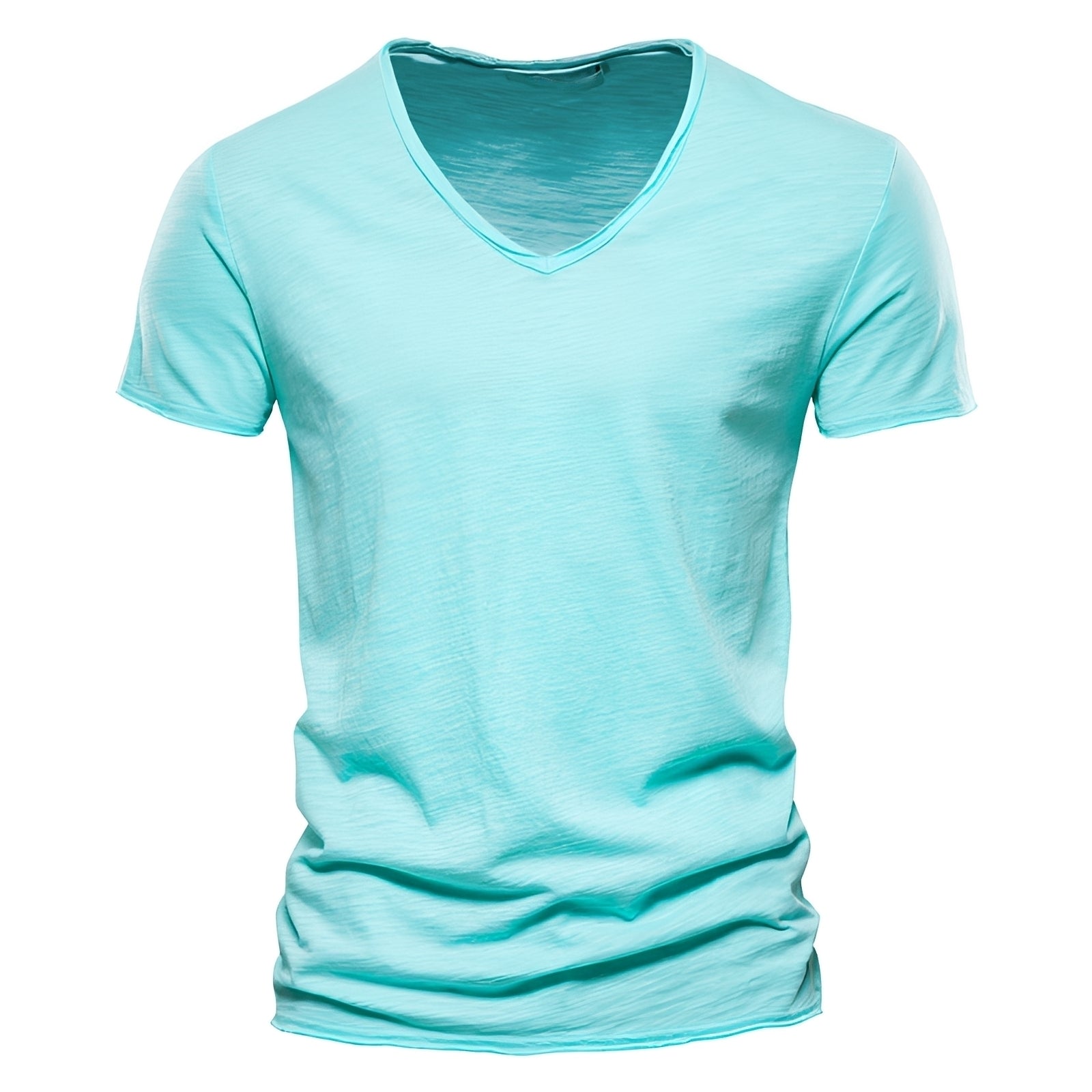 Norton - Wygodny T-shirt z Dekoltem w Serek