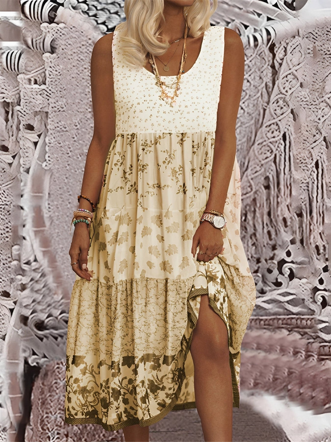 Nancy - Stylowa Boho Sukienka Midi
