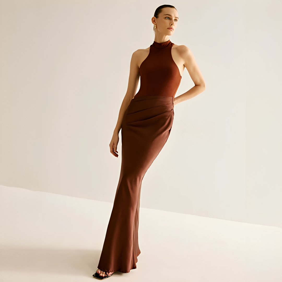 Shyanne - Stylowa Obcisła Sukienka Maxi