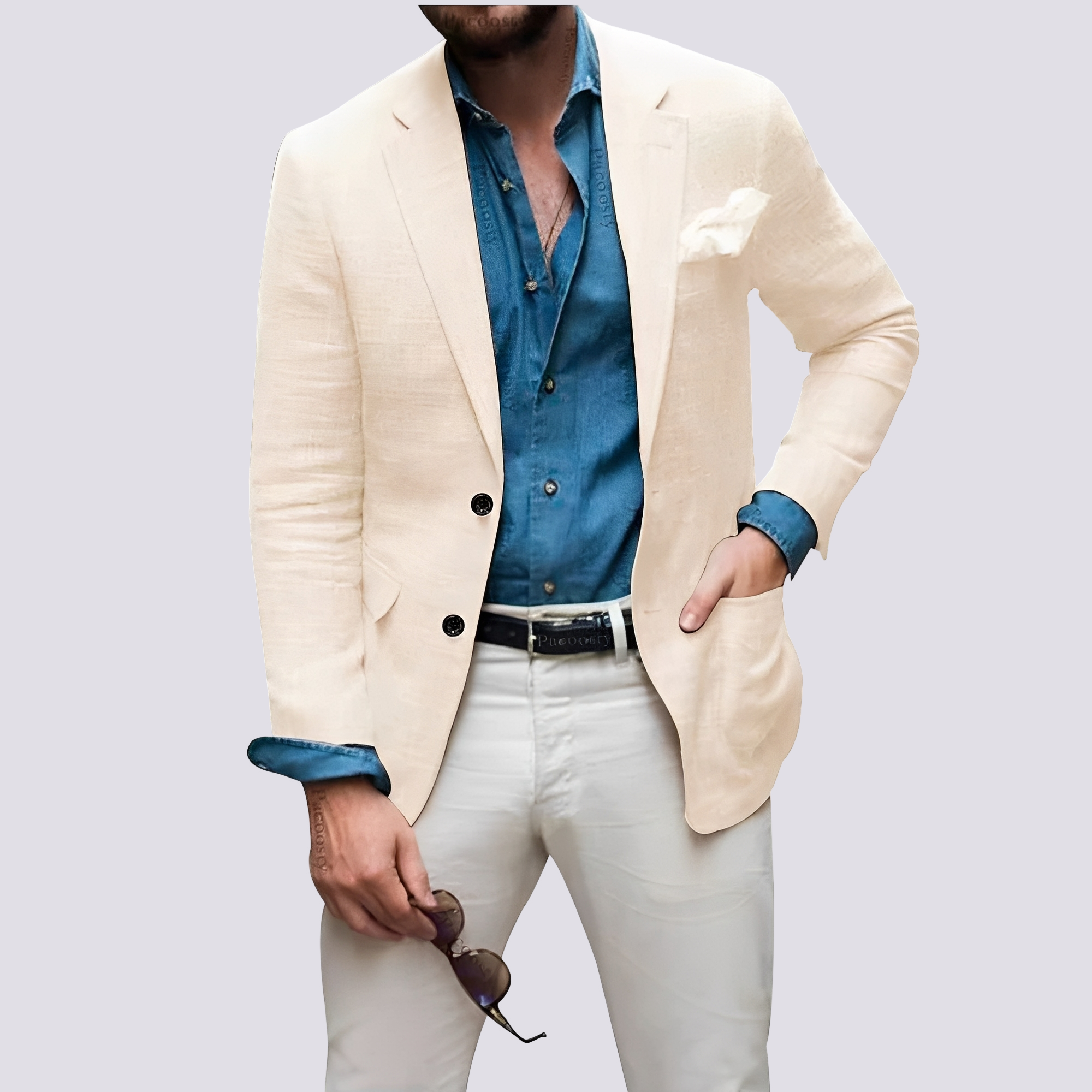 Glenn - Elegancka marynarka męska z guzikami