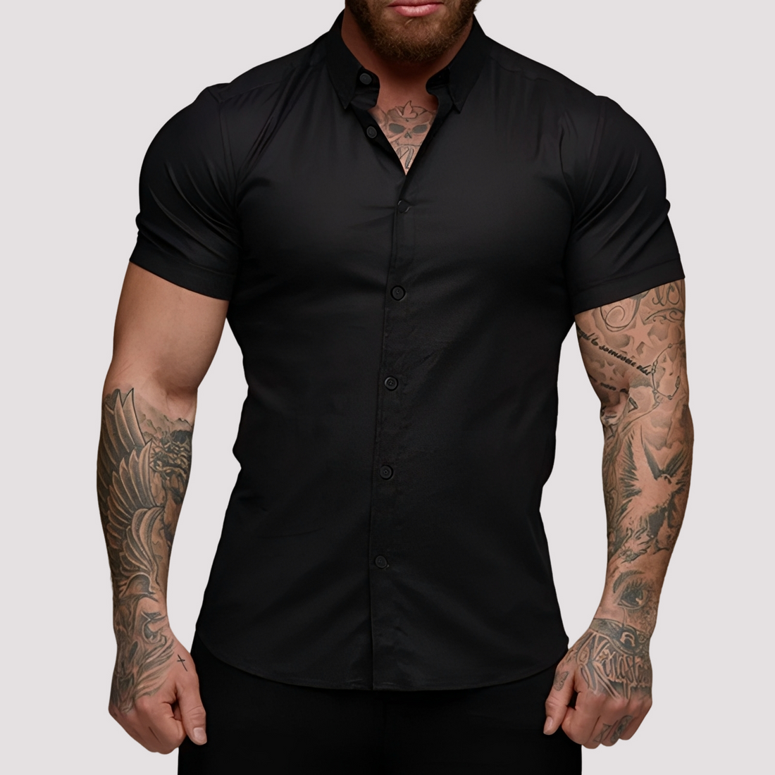 Oscar - Koszula z krótkim rękawem w kroju slim-fit dla mężczyzn