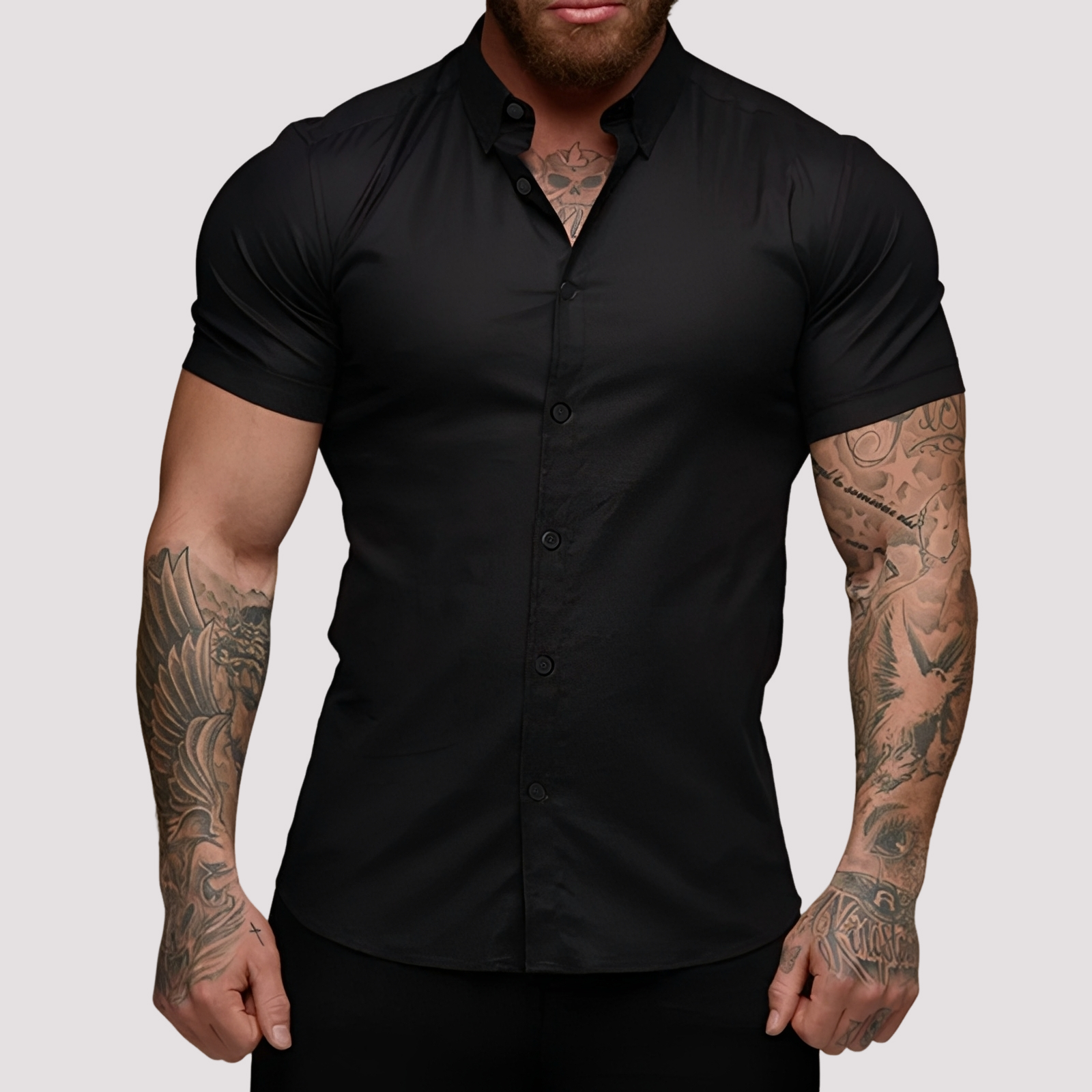 Oscar - Koszula z krótkim rękawem w kroju slim-fit dla mężczyzn