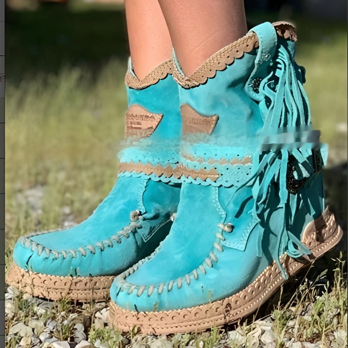 Brianna - Stylowe Boho Botki do Kostki