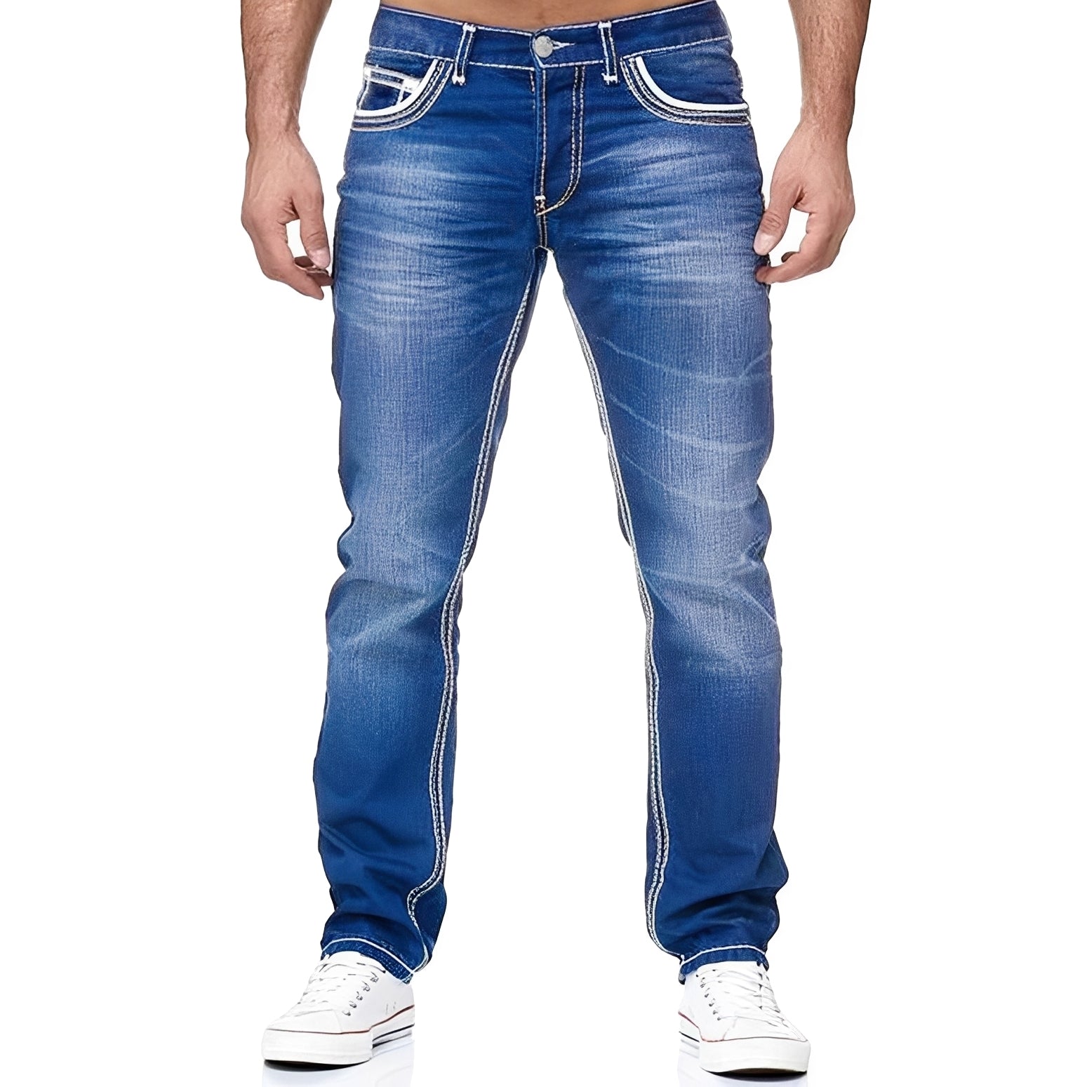 Andy - Stylowe jeansy w stylu używanym dla mężczyzn