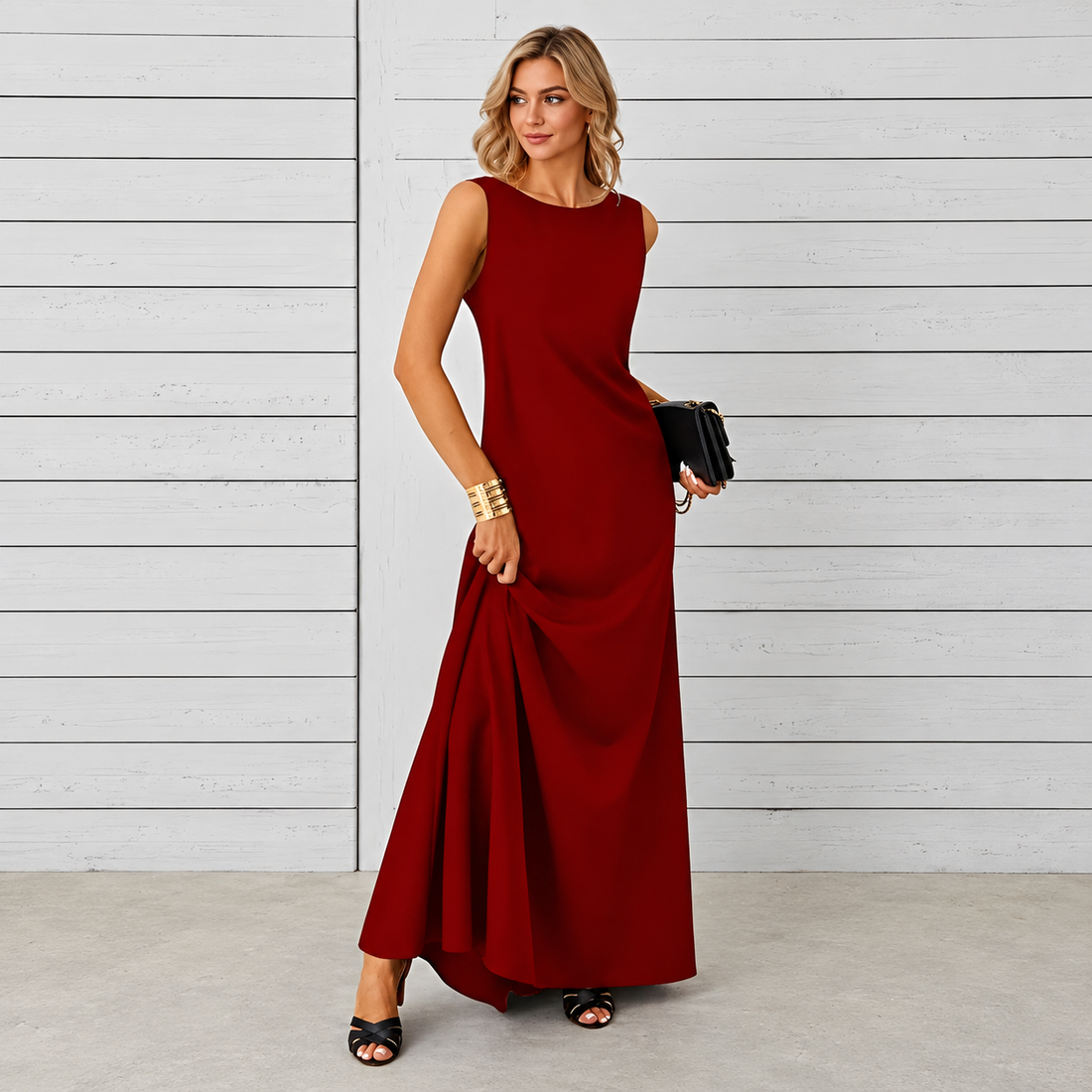 Saranna - Stylowa Długa Sukienka dla Kobiet