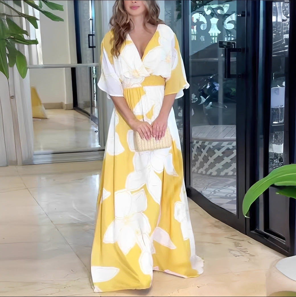 Alessia - Stylowa Luźna Sukienka w Kwiaty