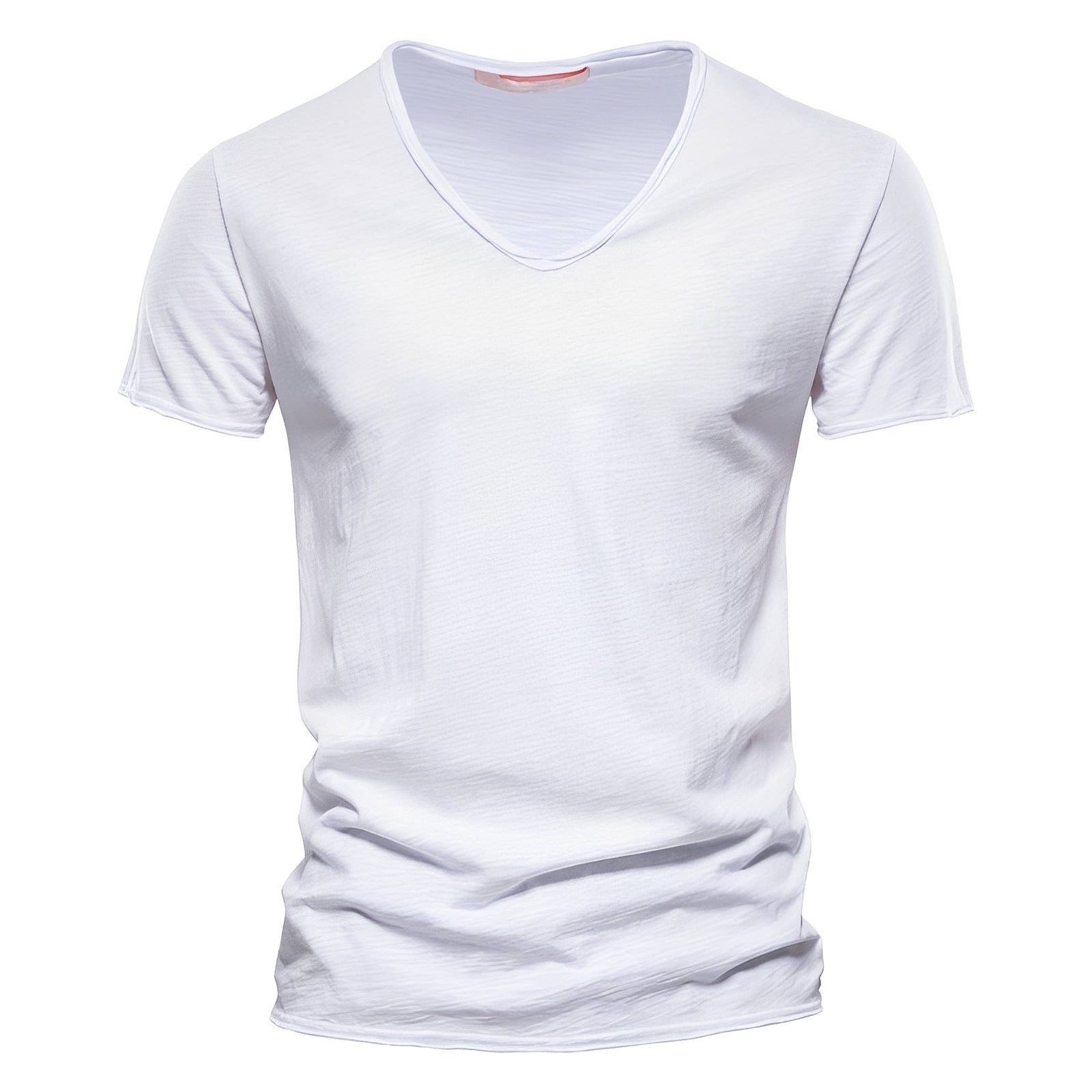 Norton - Wygodny T-shirt z Dekoltem w Serek