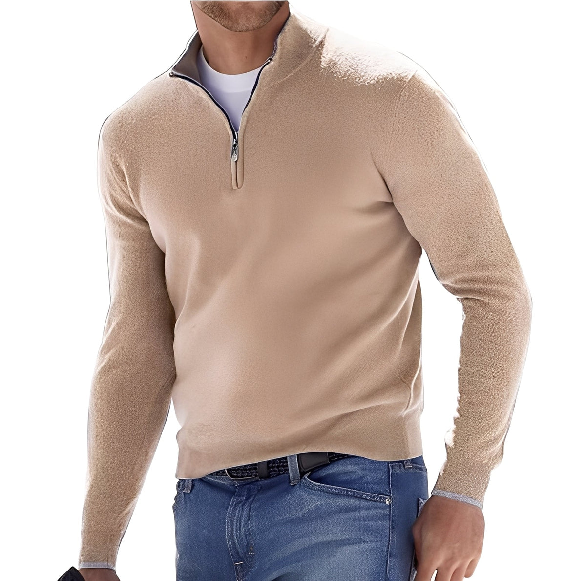 Ralph - Wygodny sweter z półzamkiem
