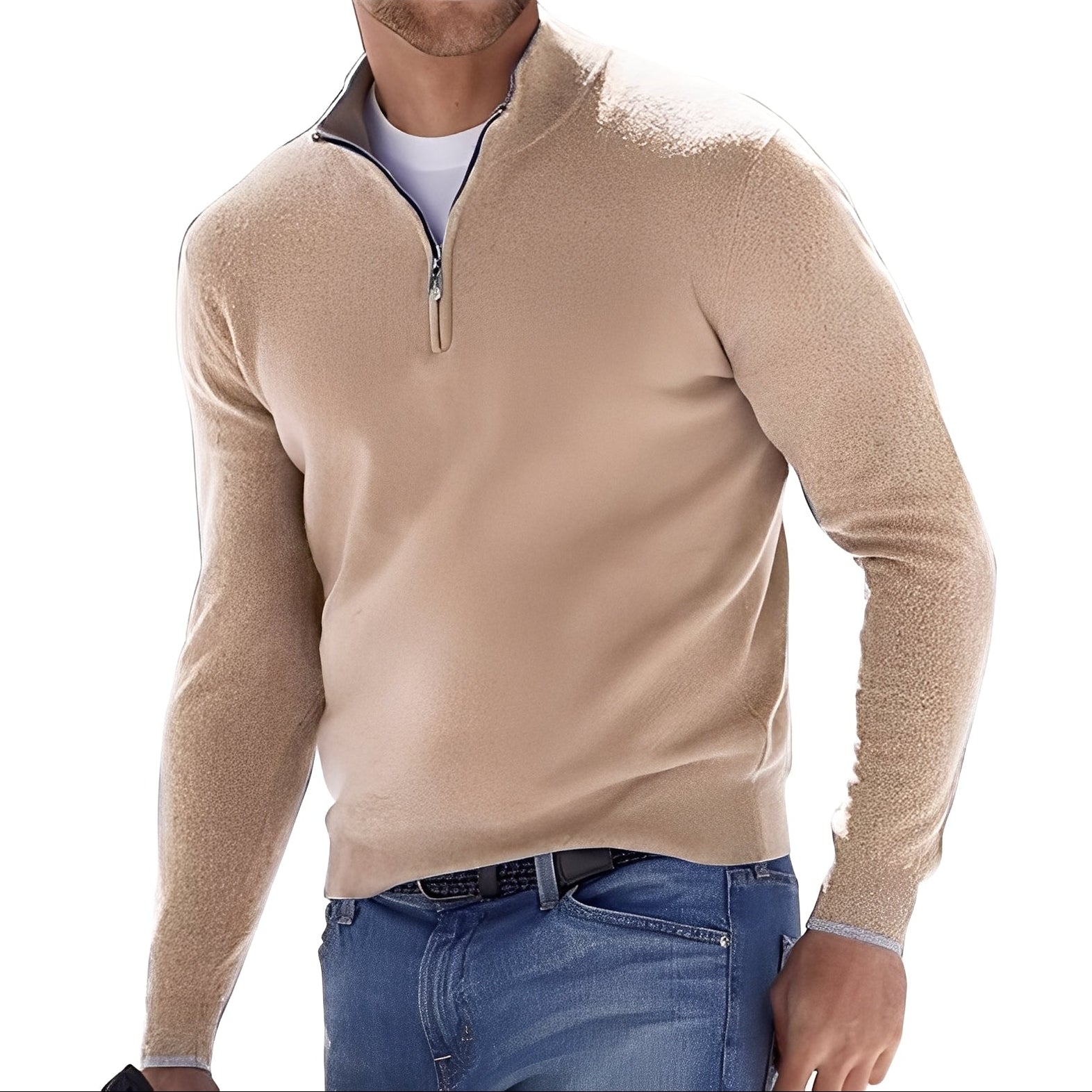 Ralph - Wygodny męski sweter z zamkiem