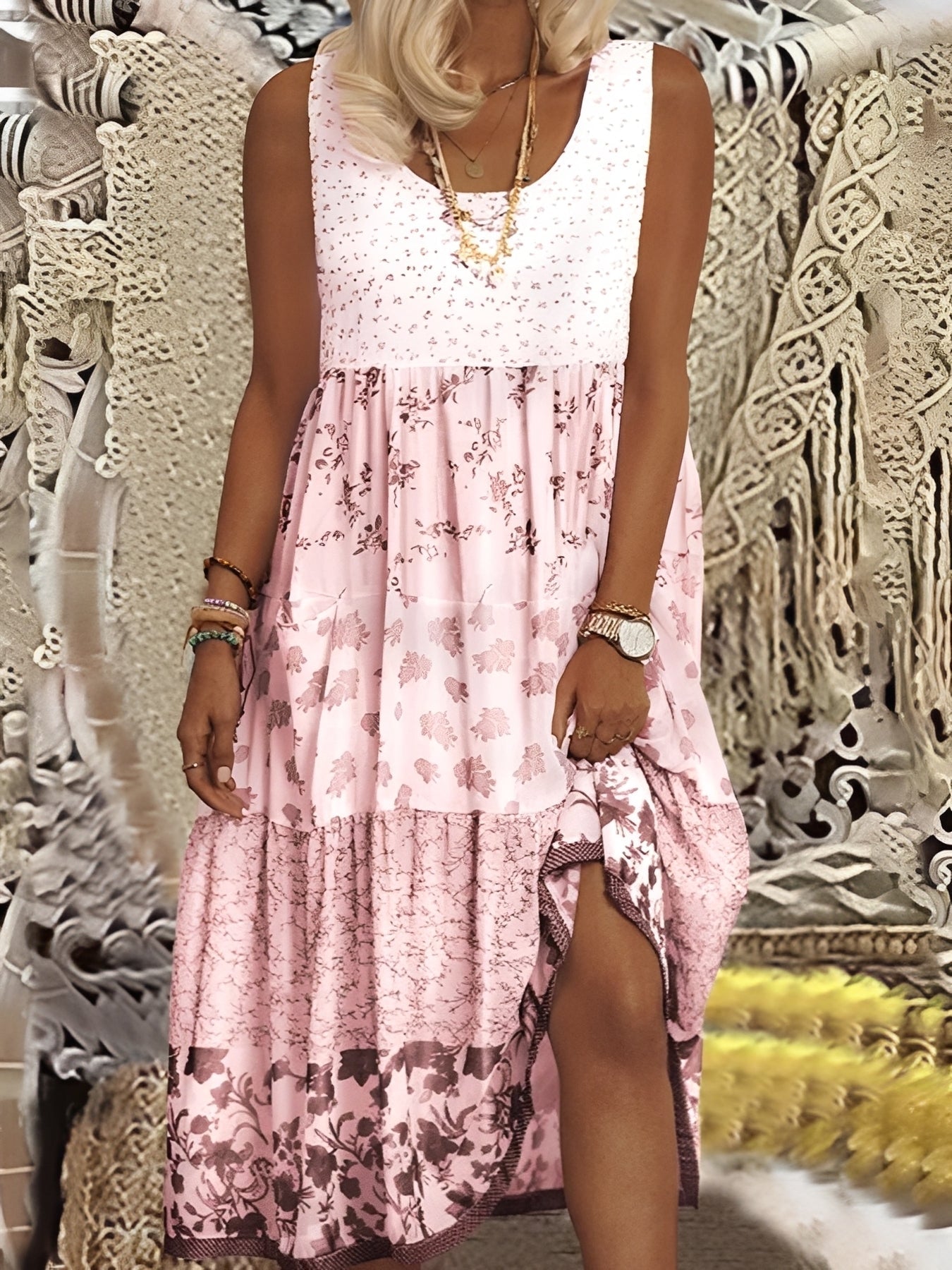 Nancy - Stylowa Boho Sukienka Midi