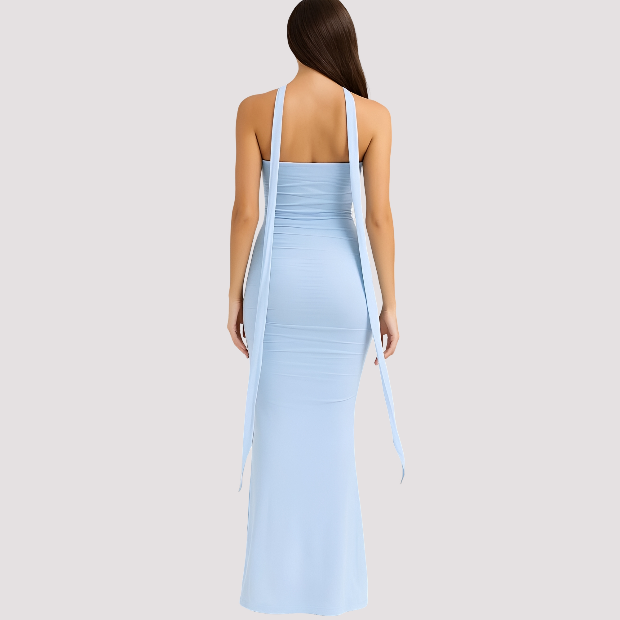 Antonia - Elegancka dopasowana sukienka z chokerem