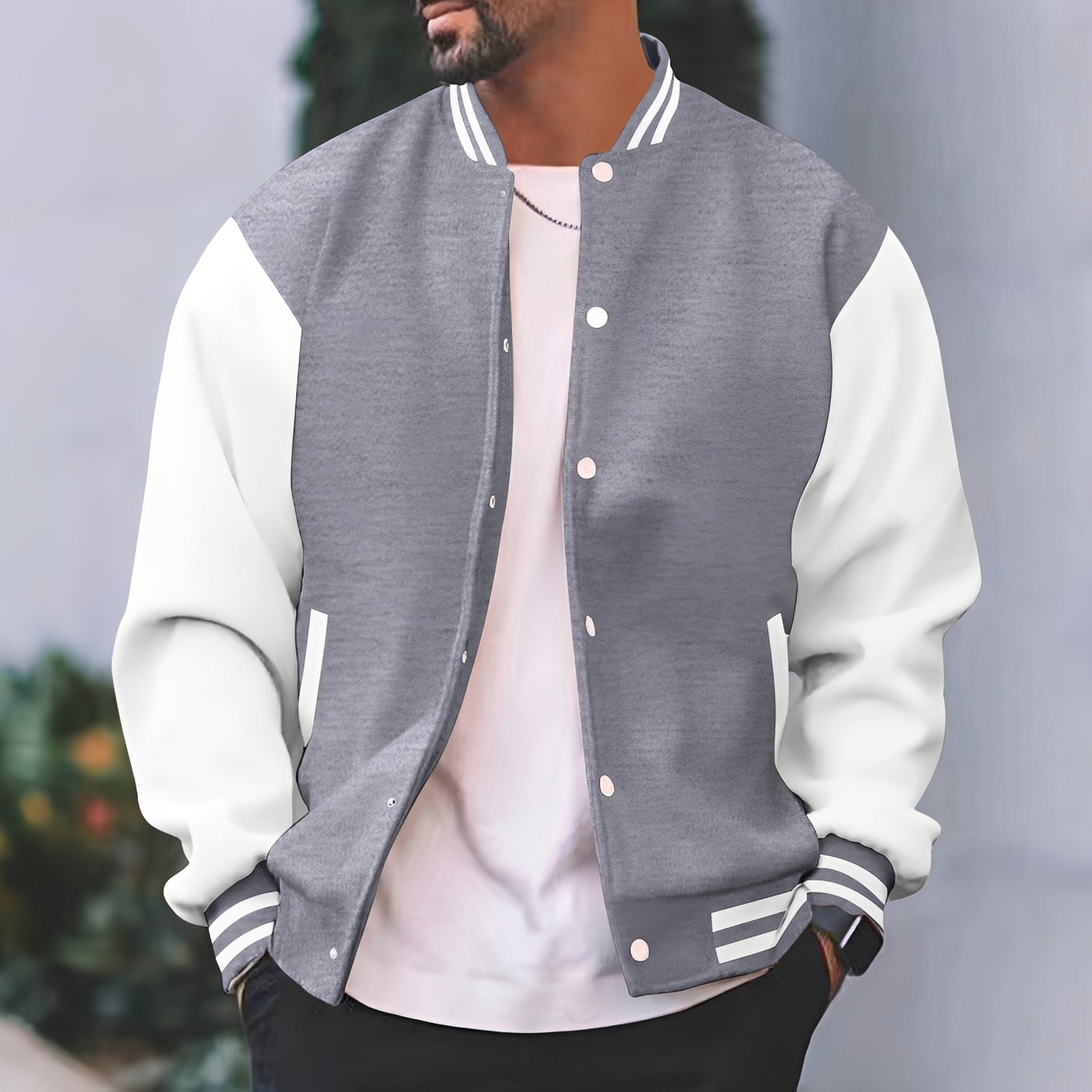 Greg - Stylowa, luźno dopasowana kurtka bomber dla mężczyzn