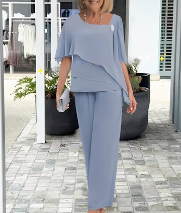 Leah - Elegancki, luźno dopasowany zestaw dwuczęściowy dla kobiet