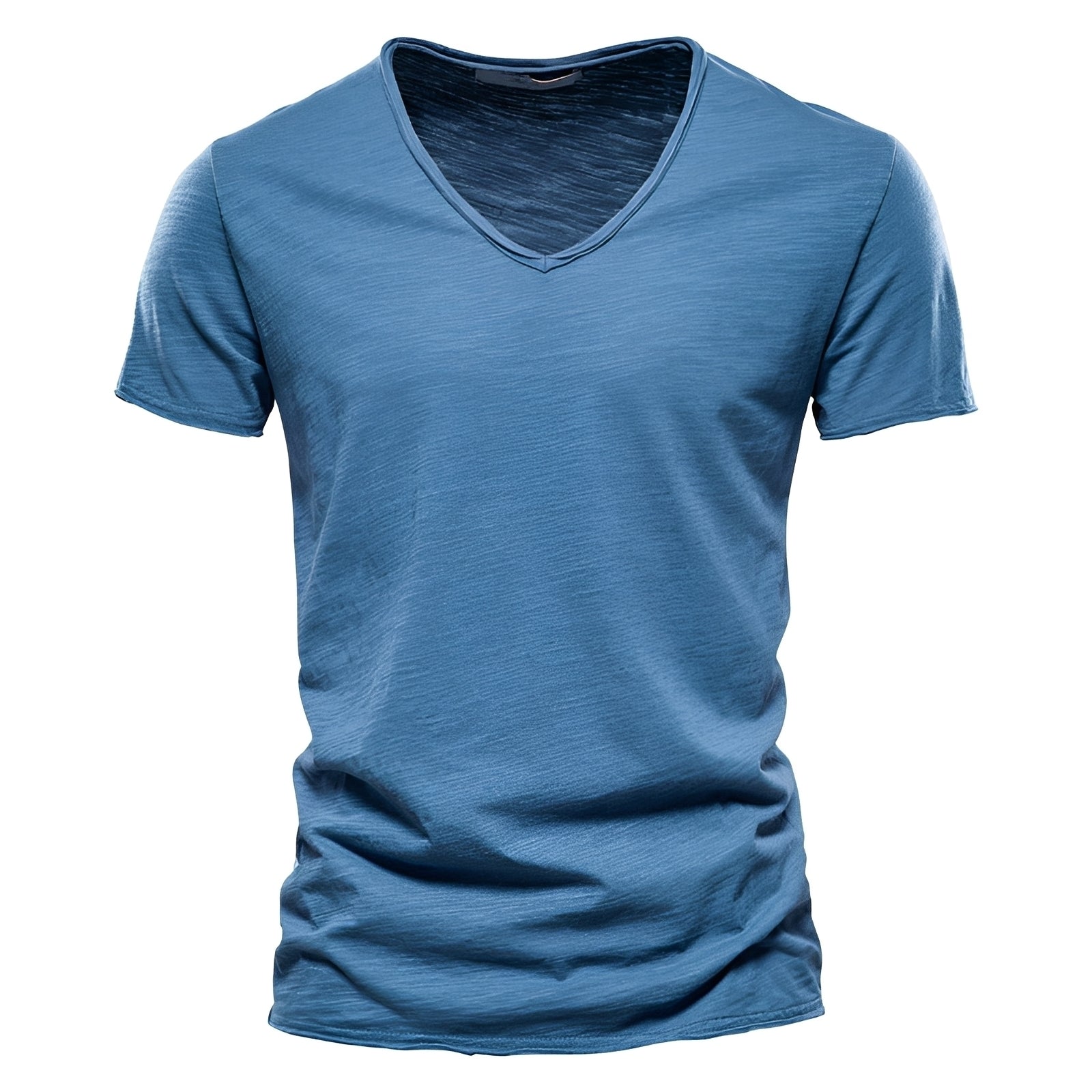 Norton - Wygodny T-shirt z Dekoltem w Serek