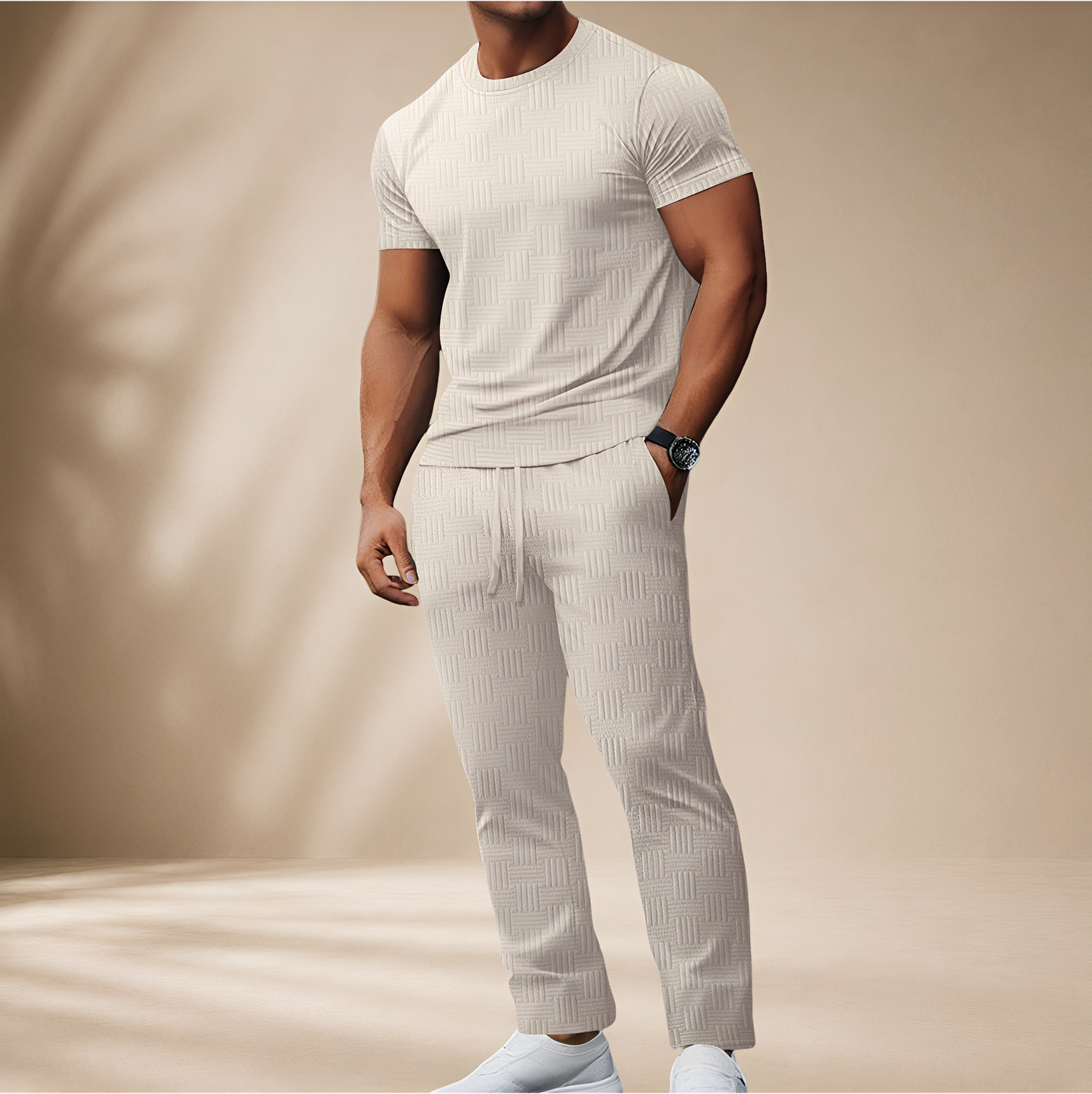 Thomas - Stylowy Zestaw T-Shirt i Spodnie