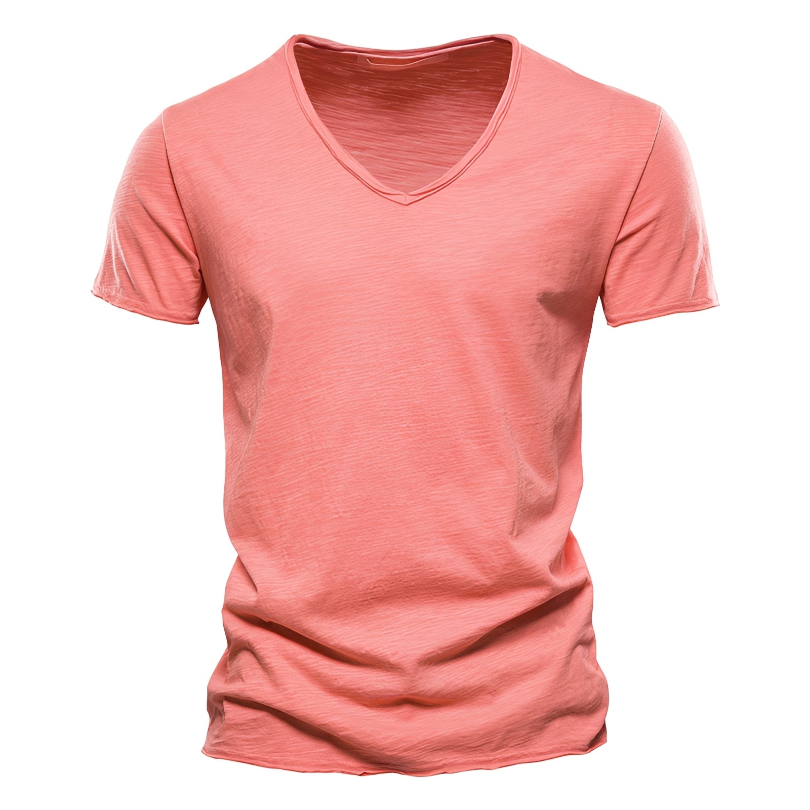 Norton - Wygodny T-shirt z Dekoltem w Serek