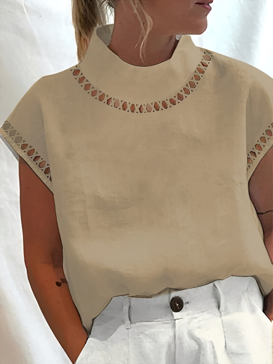 Nannie - Stylowy top z wycięciem dla kobiet