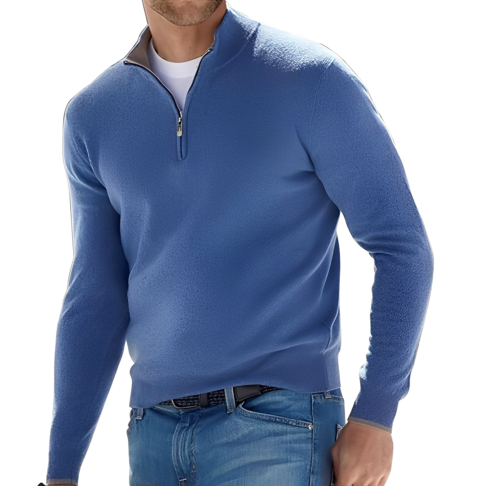 Ralph - Wygodny męski sweter z zamkiem