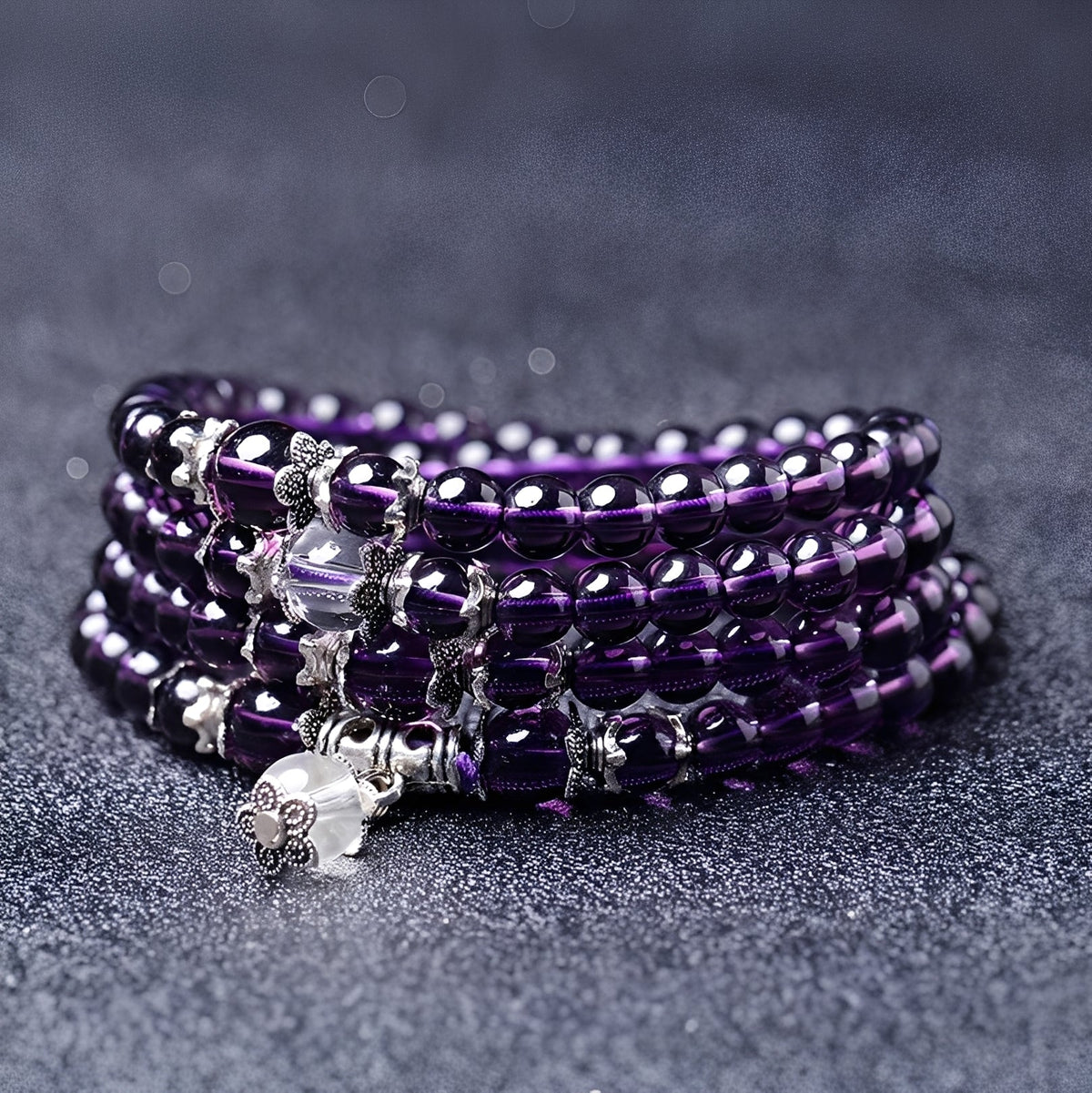 Mia – Pulsera i kolczyk duchowy z ametystem
